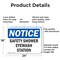 Signmission Safety Shower Eyewash Station, 24 in W x Rectangle, Aluminum OS-2PACK-NS-A-1824-L-18222 - alternate 8